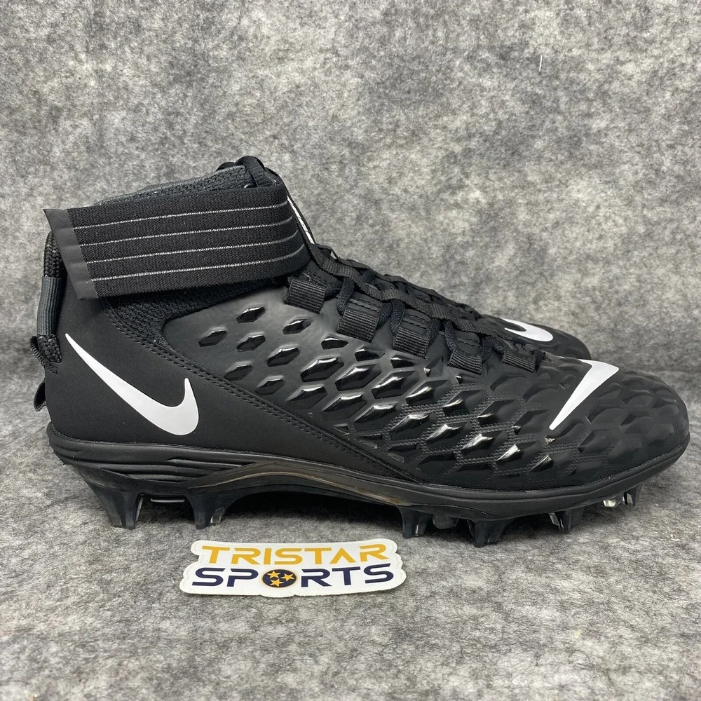 Nike Force Savage Pro 2 Football Cleats Mens Size 11 Black White AH4000-002